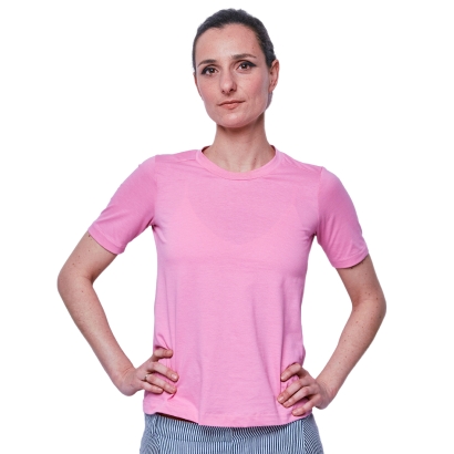 T-shirt manches courtes basique rose